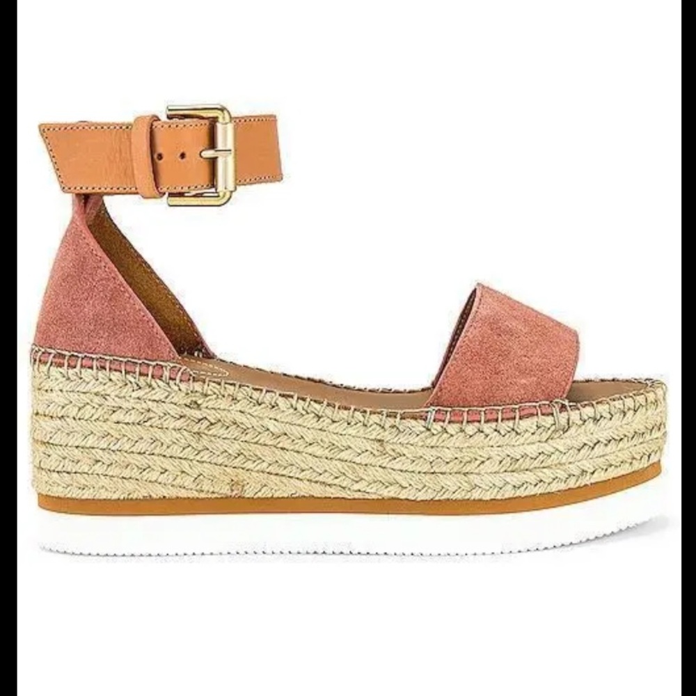 Glyn Platform Sandal in Dark Pink